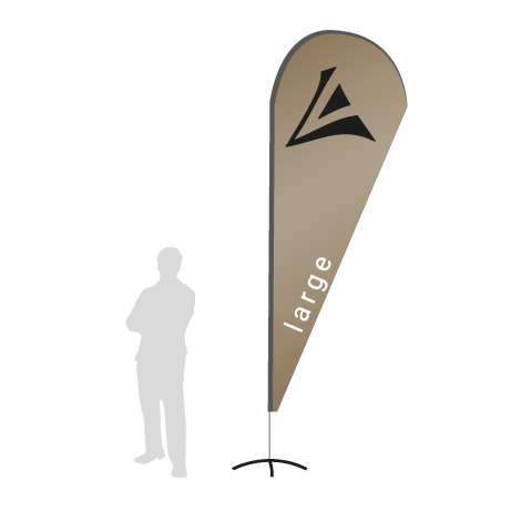 Beachflag Drop | Large (350 cm) | einseitig bedruckt