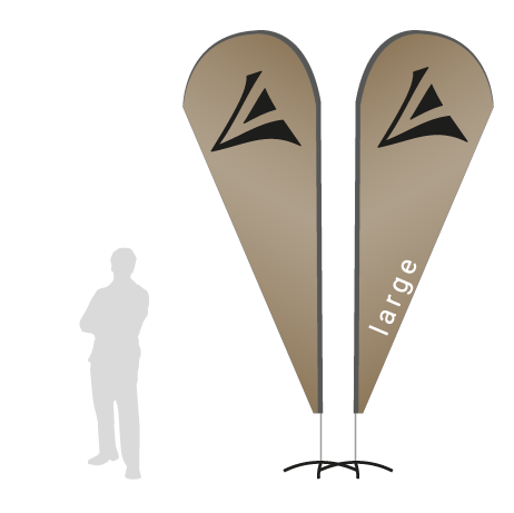 Beachflag Drop | Large (350 cm) | beidseitig bedruckt
