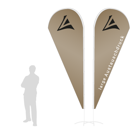 Beachflag Drop Austauschdruck | Large (350 cm) | beidseitig bedruckt