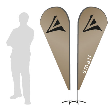 Beachflag Drop | Small (210 cm) | beidseitig bedruckt