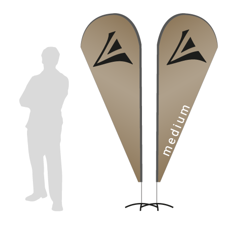 Beachflag Drop | Medium (280 cm) | beidseitig bedruckt