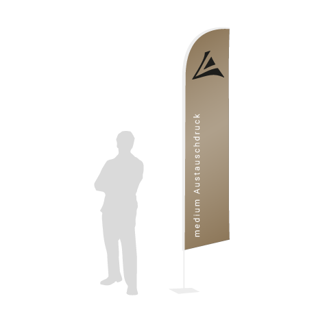 Beachflag Wind Austauschdruck | Medium (320 cm) | einseitig bedruckt