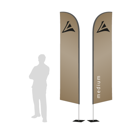 Beachflag Wind | Medium (320 cm) | beidseitig bedruckt