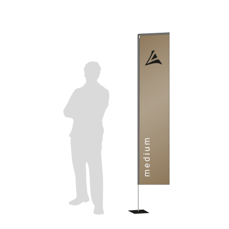 Beachflag Rechteck | Medium (300 cm) | einseitig bedruckt