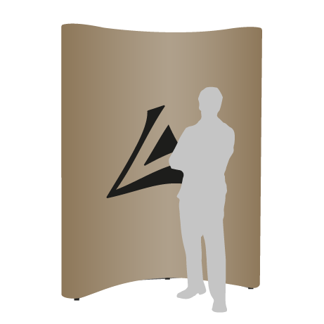 Pop-Up Faltwand | 2 x 3 Felder gebogen | einseitig bedruckt