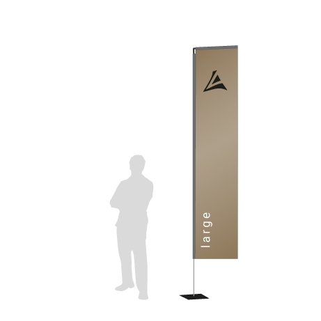 Beachflag Rechteck | Large (400 cm) | einseitig bedruckt