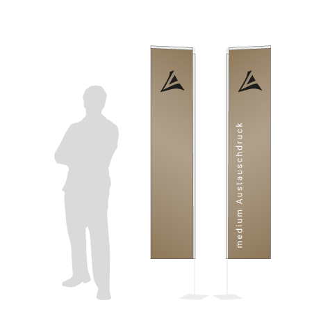Beachflag Rechteck Austauschdruck | Medium (300 cm) | beidseitig bedruckt